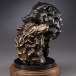 Sacred Bond Wolves Bronze Sculpture