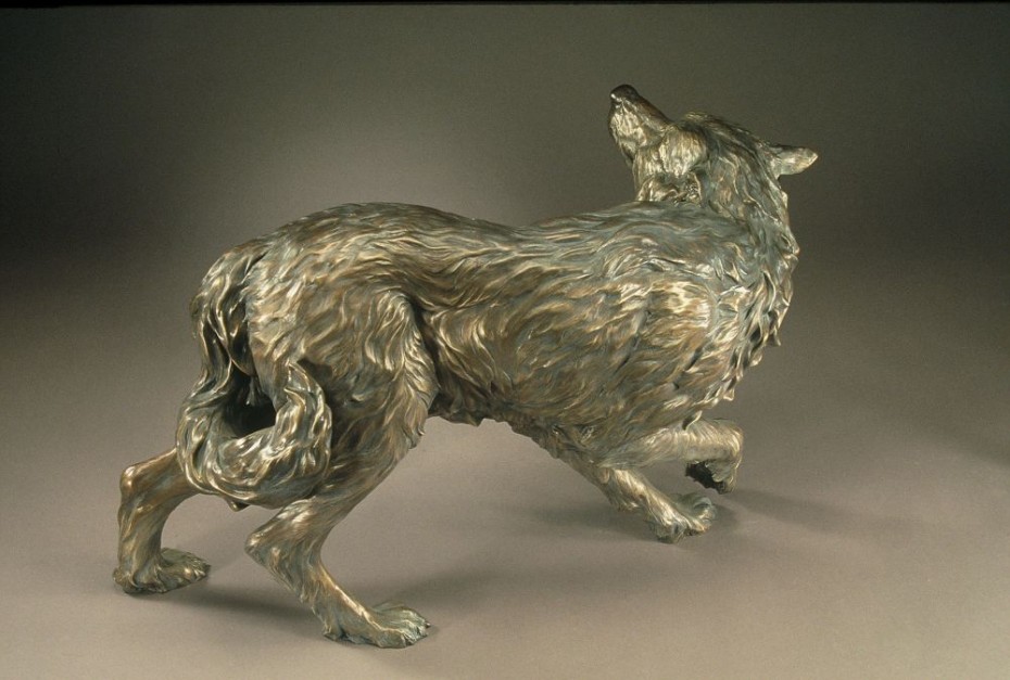 Wolf Bronze Sculpture
