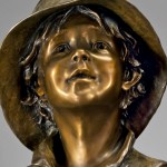 Hunter Child Bronze Sculpture