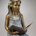 Morgan Bronze Child Reading